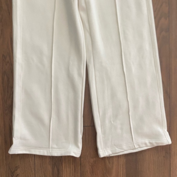 PINK Victoria’s Secret NWT Ivy Fleece Wide Leg Pants High Rise in Cream Sz Large - Picture 7 of 14